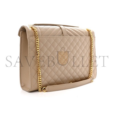 YSL ENVELOPE LARGE IN QUILTED GRAIN DE POUDRE EMBOSSED LEATHER 600166BOW912721 (31*22*7.5cm)
