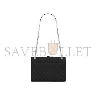 YSL ENVELOPE MEDIUM IN QUILTED GRAIN DE POUDRE EMBOSSED LEATHER 600185BOW921000 (24*17.5*6cm)