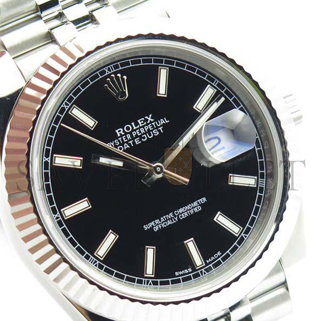 ROLEX DATEJUST 41 OYSTER, 41 MM, OYSTERSTEEL AND WHITE GOLD WATCH 126334