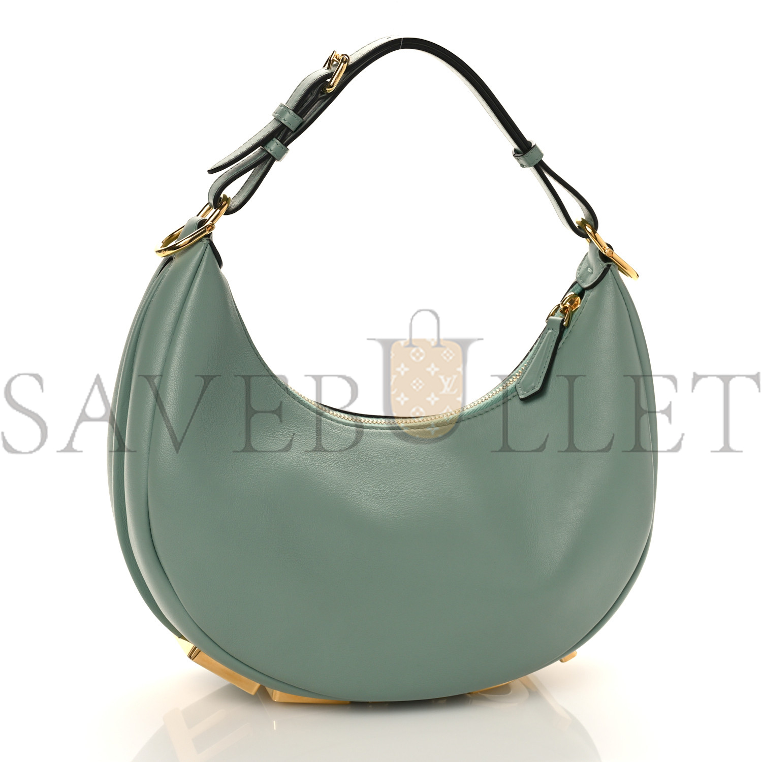 FENDI VITELLO GRACE MATTE SMALL FENDIGRAPHY HOBO BAG MENTA (28*18*10cm)