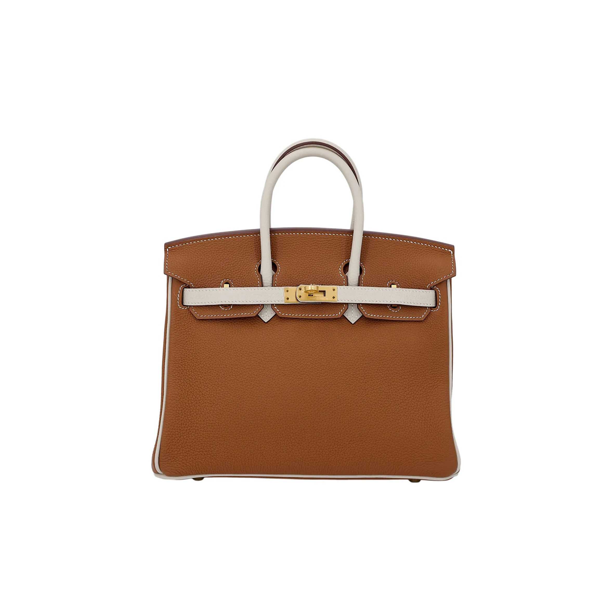 HERMES MASTER BIRKIN 30 TOGO LEATHER GOLDEN BROWN MILKSHAKE PLATINUM BUCKLE MSBK3332411 (30*23*15cm)