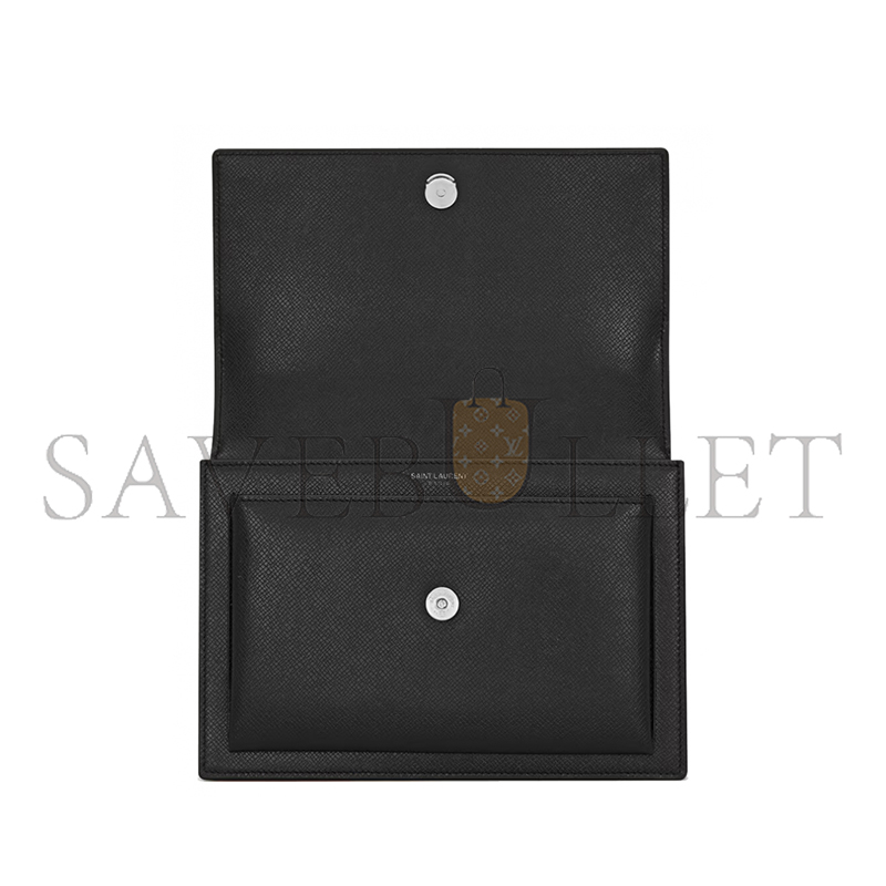 YSL SUNSET MEDIUM IN COATED-BARK LEATHER 442906H3Z0N1000 (22*16*6.5cm)