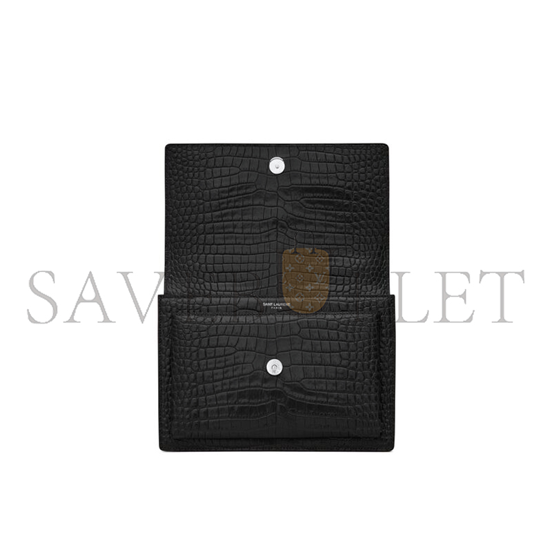 YSL SUNSET MEDIUM IN CROCODILE-EMBOSSED LEATHER 442906DND0N1000 (22*16*6.5cm) YSL SUNSET MEDIUM IN CROCODILE-EMBOSSED LEATHER 442906DND0N1000 (22*16*6.5cm)