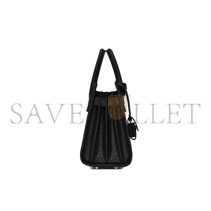 YSL SAC DE JOUR IN CROCODILE-EMBOSSED LEATHER-NANO 392035DND1N1000 (22*18*10.5cm) YSL SAC DE JOUR IN CROCODILE-EMBOSSED LEATHER-NANO 392035DND1N1000 (22*18*10.5cm)