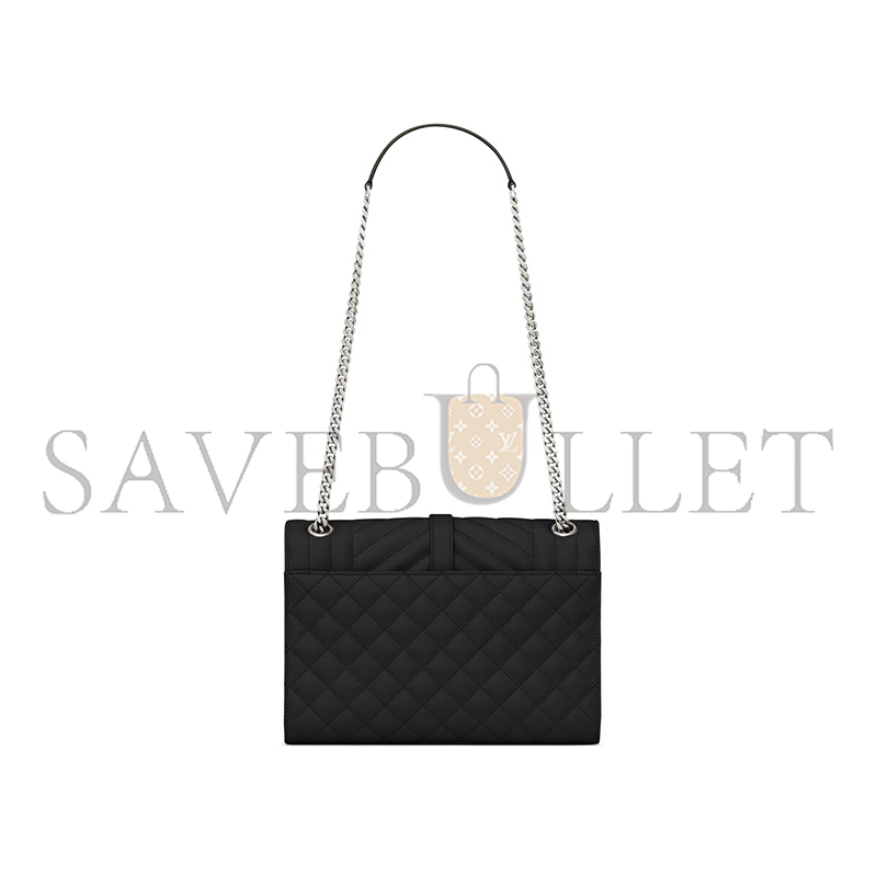YSL ENVELOPE MEDIUM IN QUILTED GRAIN DE POUDRE EMBOSSED LEATHER 600185BOW921000 (24*17.5*6cm) YSL ENVELOPE MEDIUM IN QUILTED GRAIN DE POUDRE EMBOSSED LEATHER 600185BOW921000 (24*17.5*6cm)
