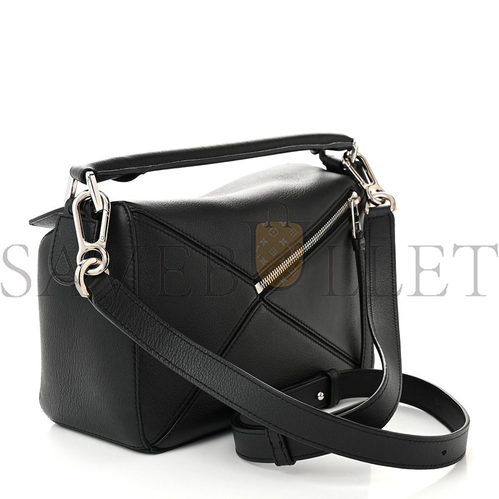 LOEWE CALFSKIN SMALL PUZZLE BAG BLACK (24*16.5*10.5cm)