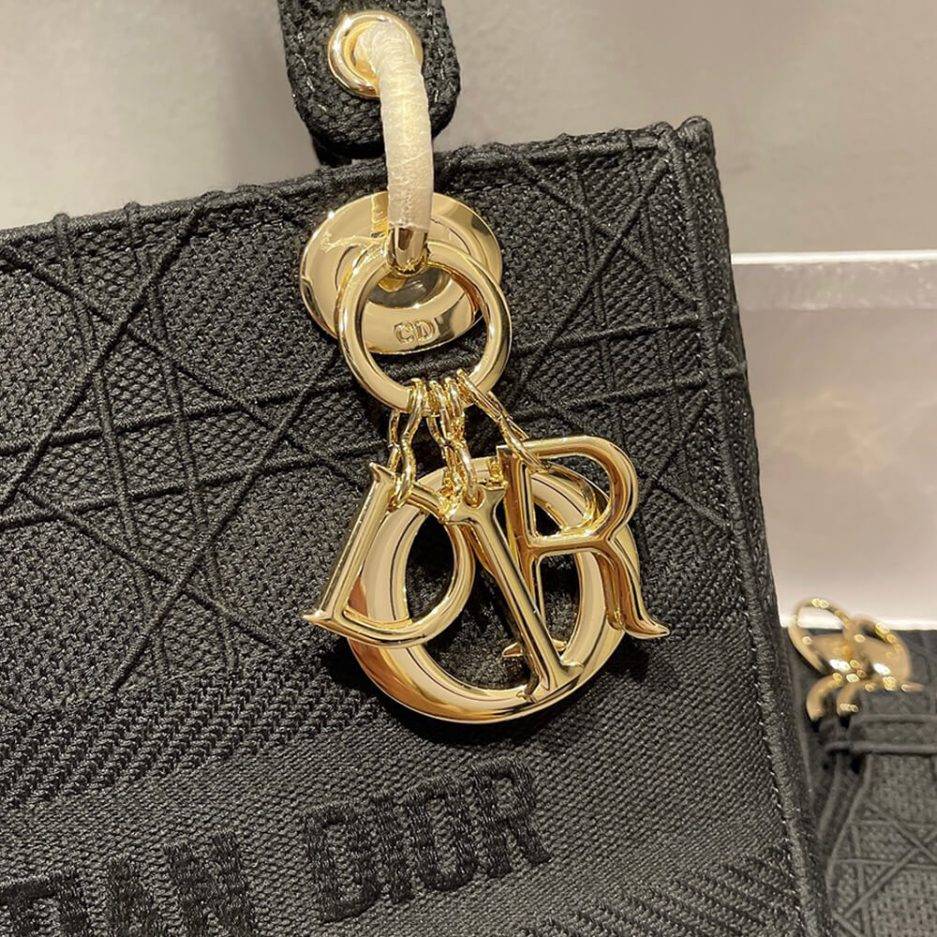 DIOR MEDIUM LADY D-LITE BAG M0565OREY_M989 (24cm*20cm*11cm)