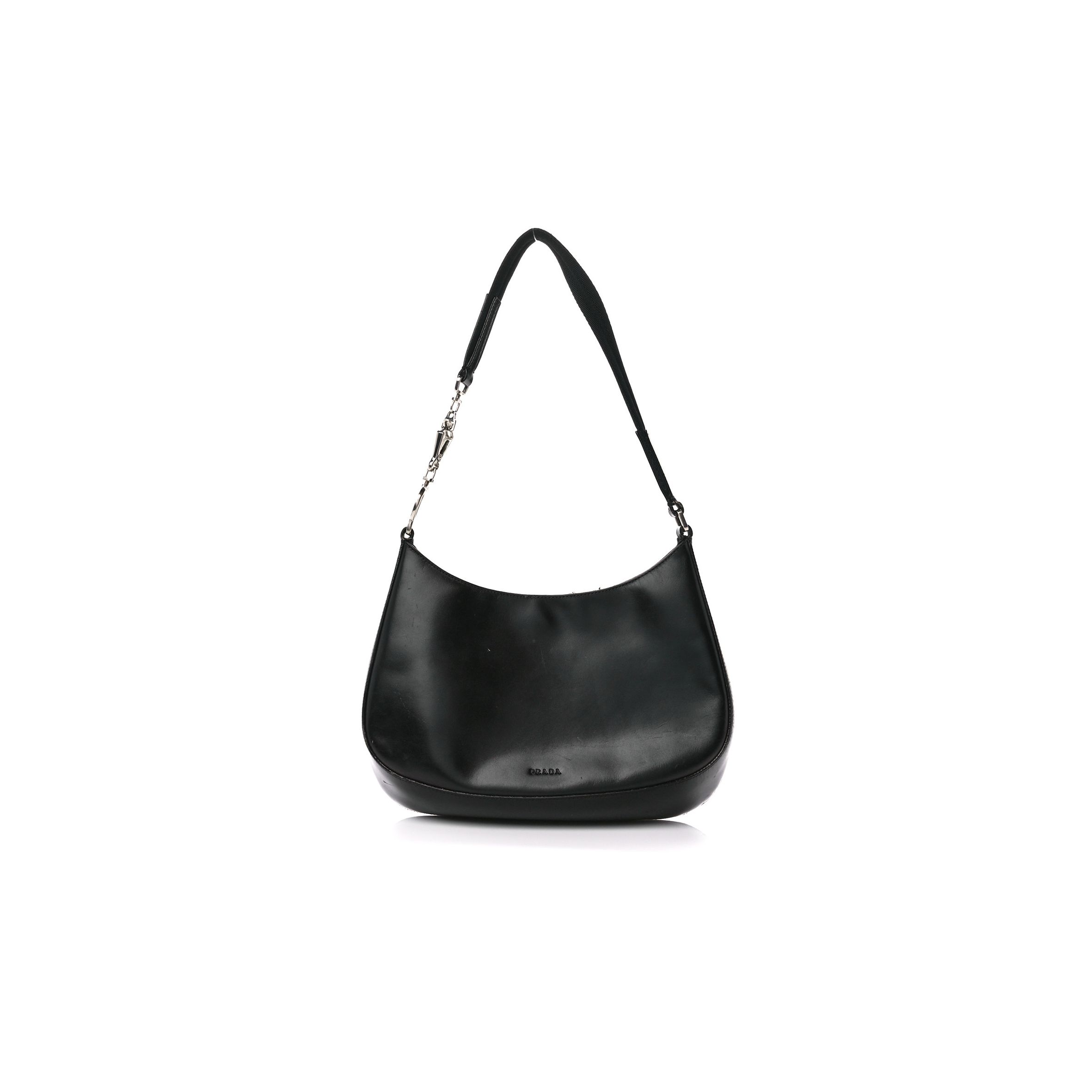 PRADA VITELLO TREND CLEO SHOULDER BAG BLACK (27*18*6cm)