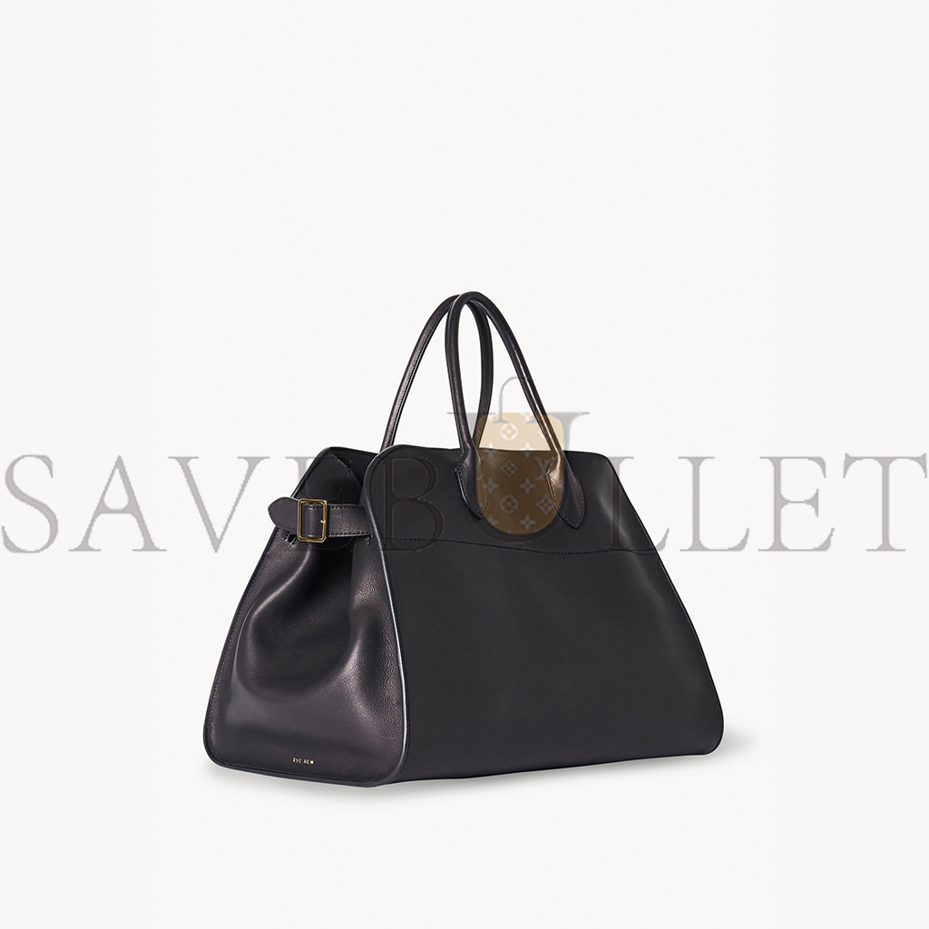 THE ROW SOFT MARGAUX 17 BAG IN LEATHER BLACK W1254L72BLSG (43*30*25cm)