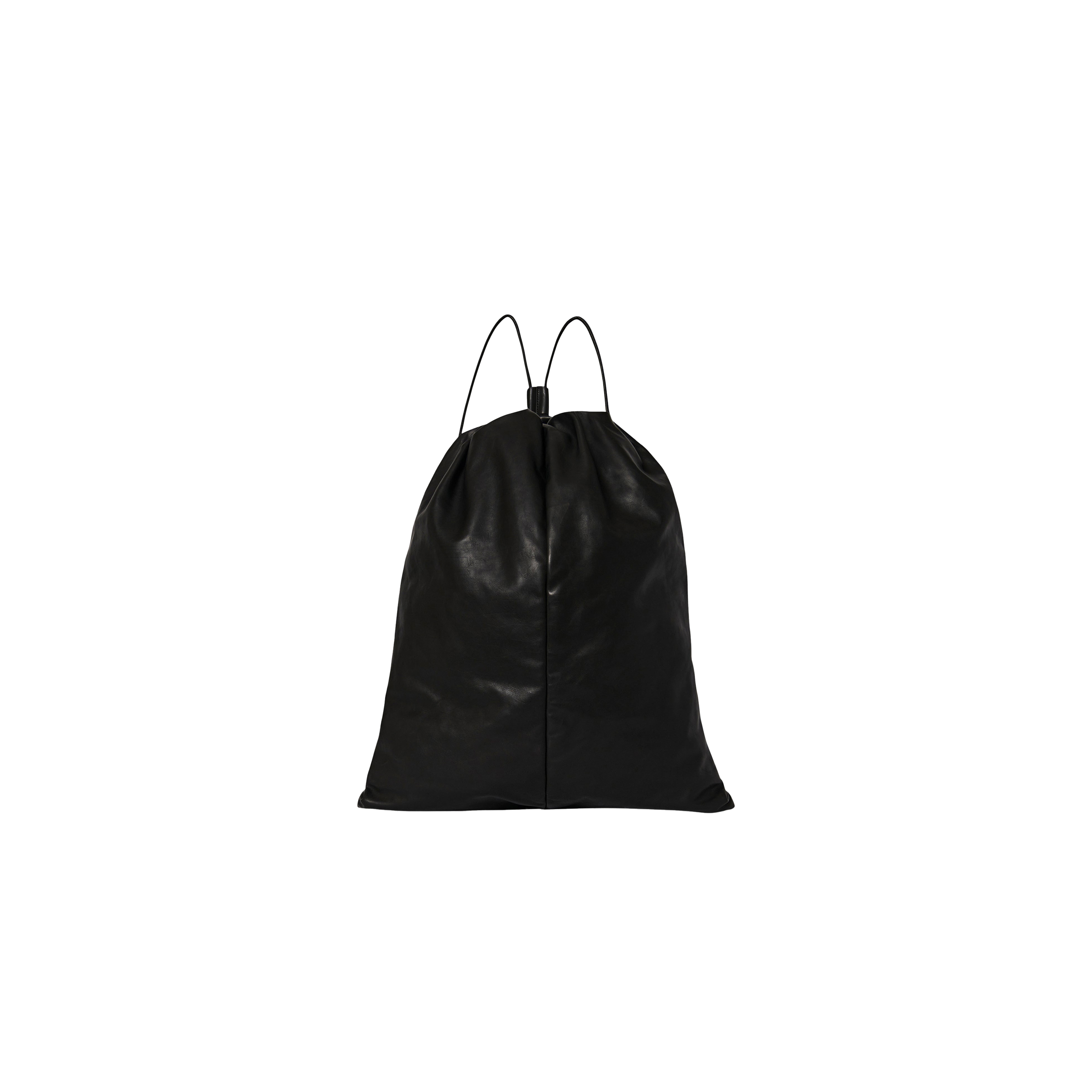 THE ROW PUFFY BACKPACK IN LEATHER BLACK W1604L114BLPL (47*28*8cm)