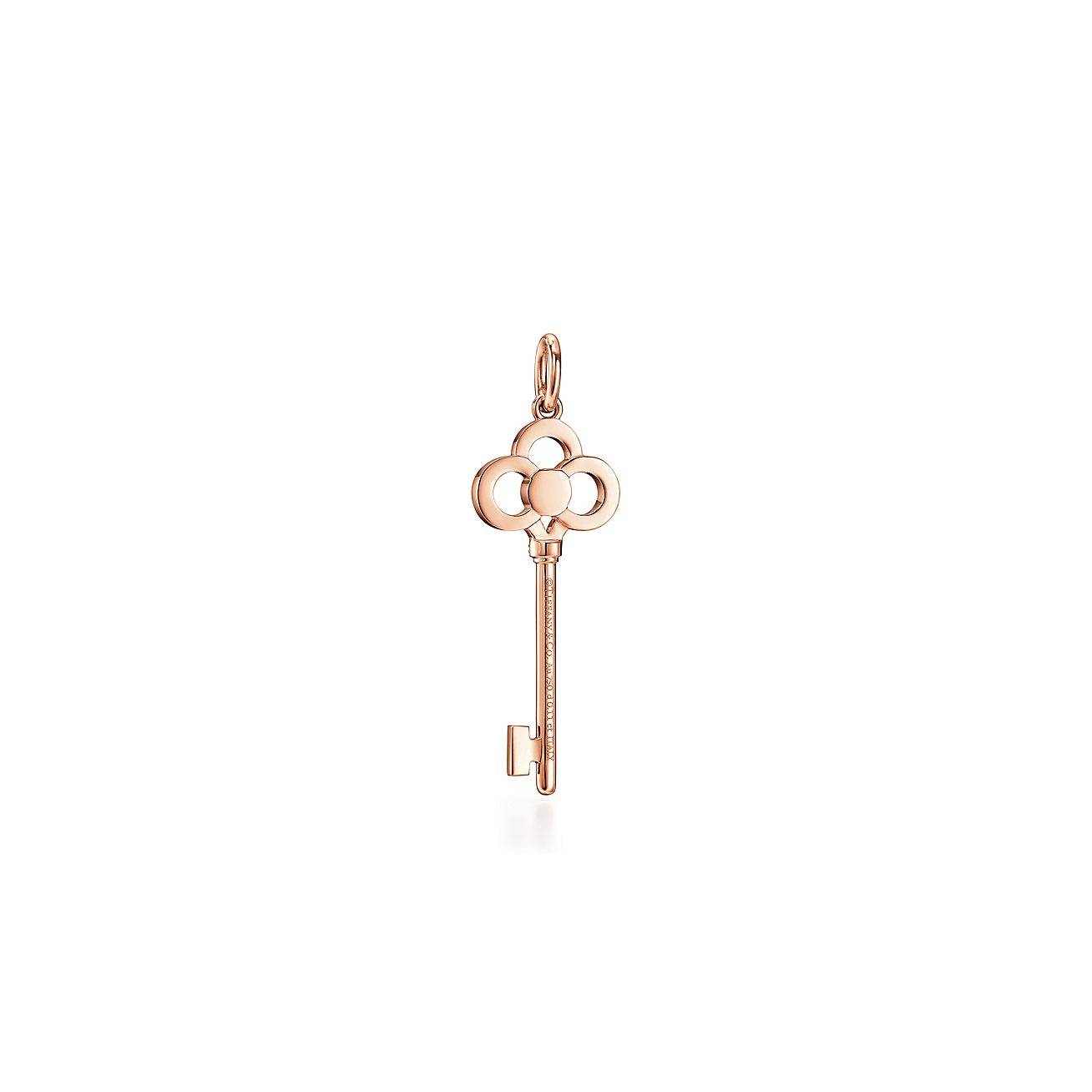 TIFFANY KEYS CROWN KEY IN ROSE GOLD WITH DIAMONDS, 1.5