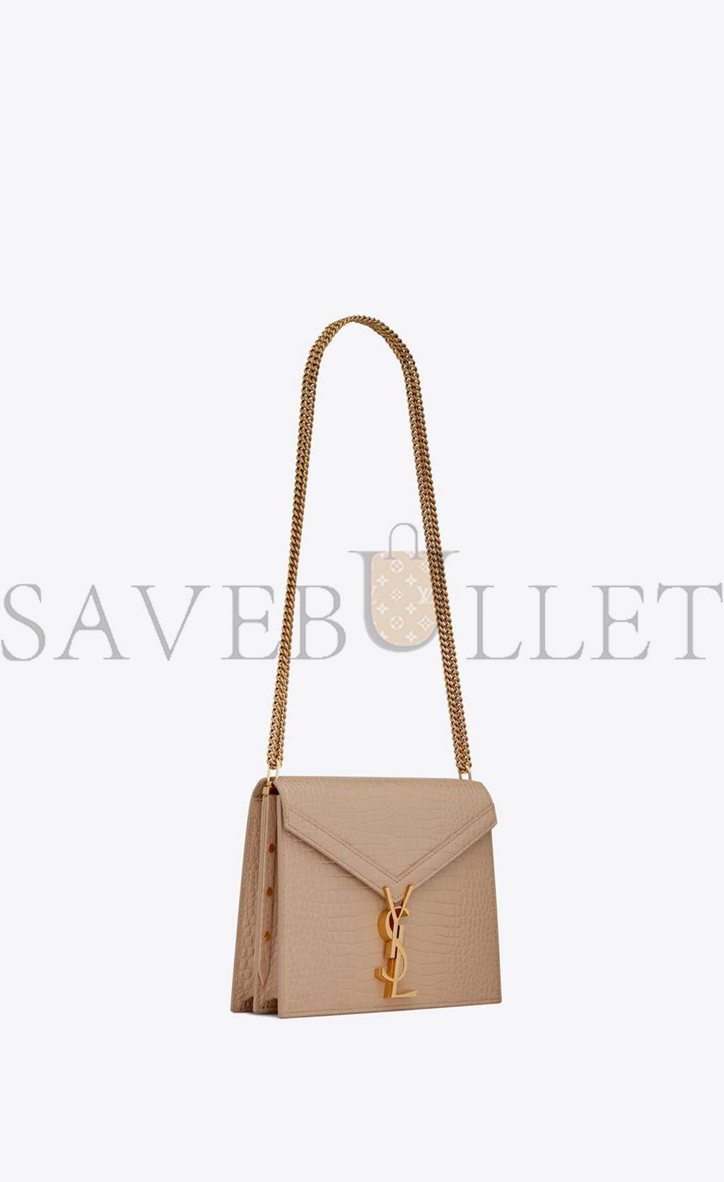 YSL CASSANDRA MEDIUM CHAIN BAG IN CROCODILE-EMBOSSED SHINY LEATHER 532750DND0J2721 (22*16.5*5.5cm)