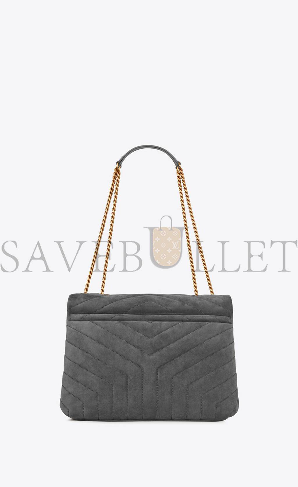 YSL LOULOU MEDIUM CHAIN BAG IN &QUOT;Y&QUOT;-QUILTED SUEDE 5749461U8671112 (32*22*12cm)