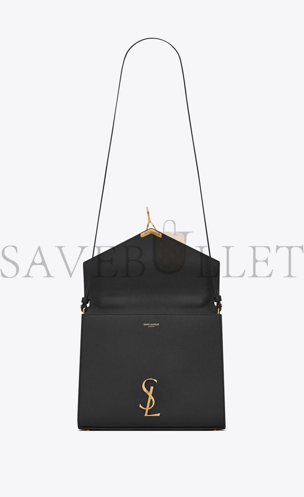 YSL CASSANDRA MEDIUM TOP HANDLE BAG IN GRAIN DE POUDRE EMBOSSED LEATHER 623931BOW0W1000 (24.5*20*11.5cm)