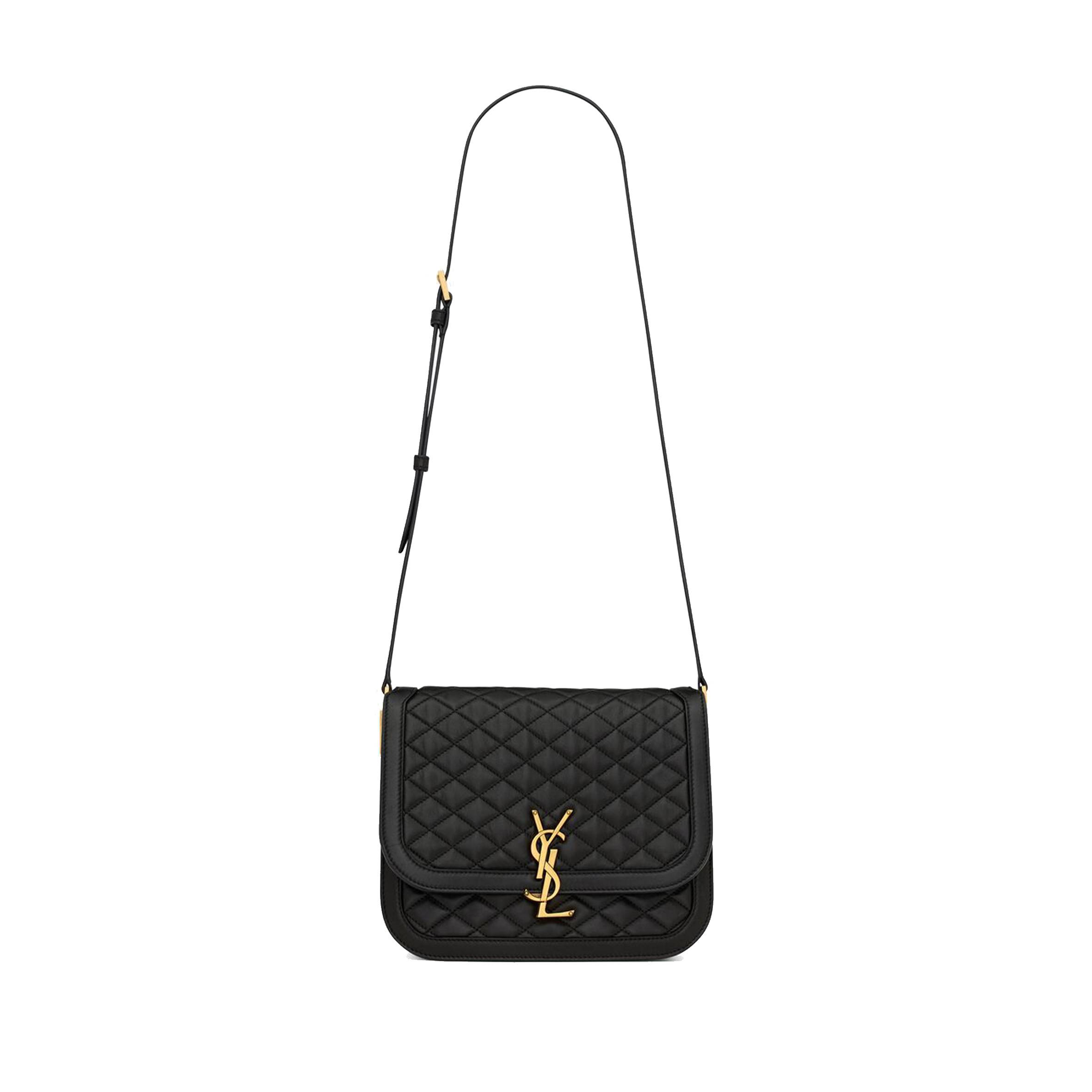 YSL SOLFERINO MEDIUM SUPPLE SATCHEL IN QUILTED LAMBSKIN (22*18*4cm)