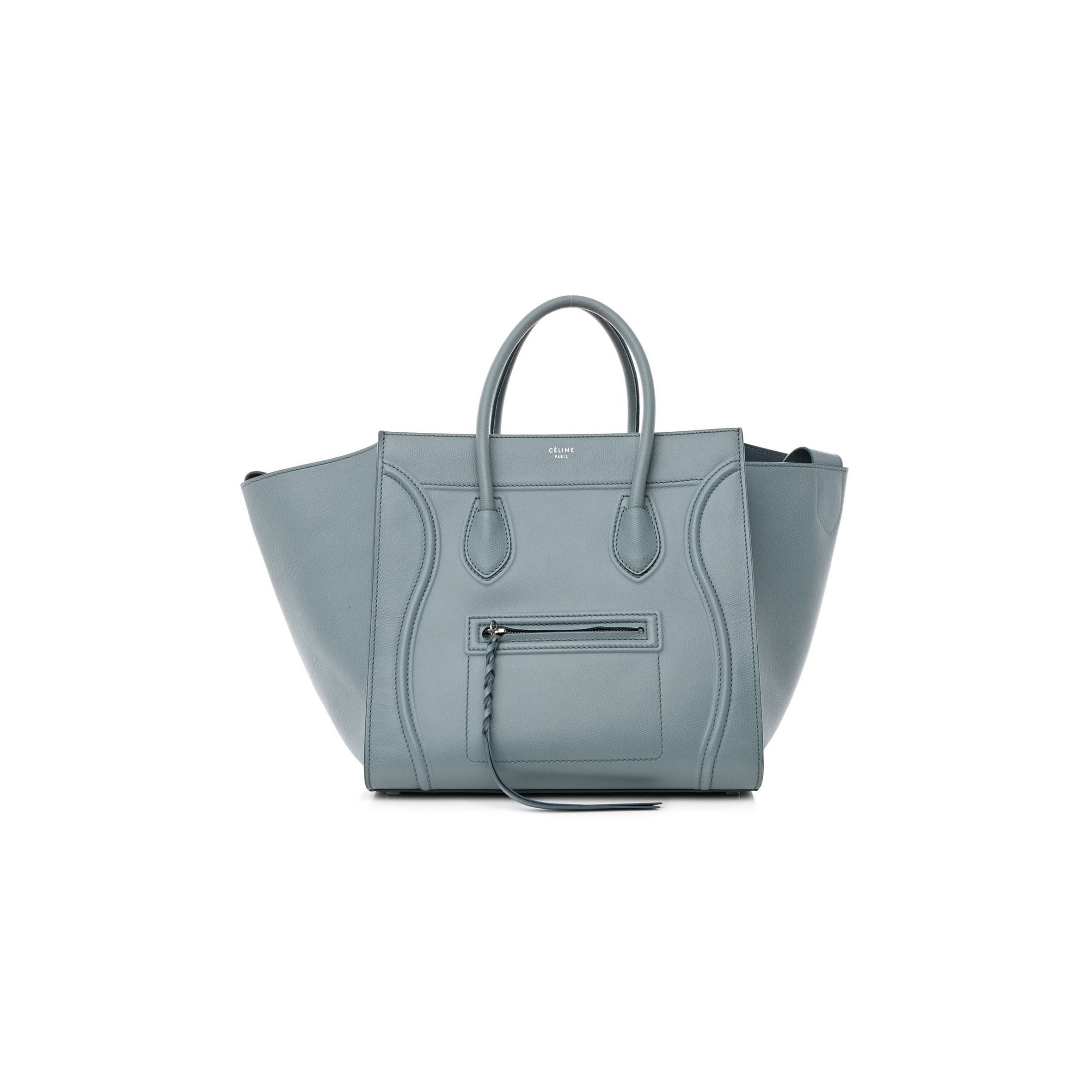 CELINE BABY GRAINED CALFSKIN MEDIUM PHANTOM LUGGAGE GLACIER (30*29*24cm)