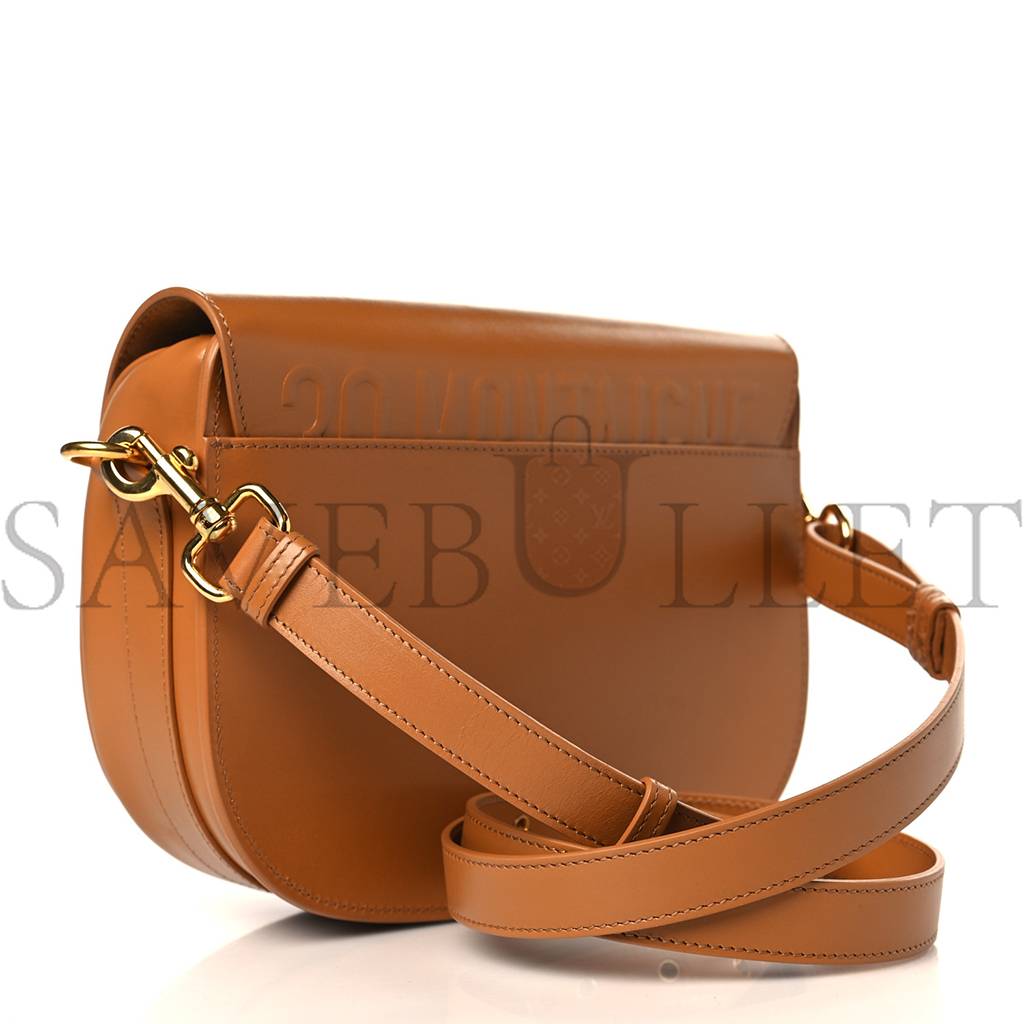 DIOR BOX CALFSKIN MEDIUM BOBBY FLAP CAMEL (22*17*6.4cm)