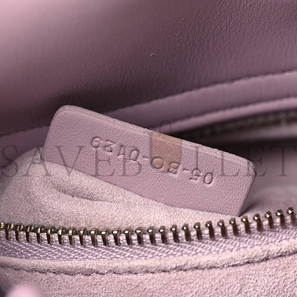 DIOR ULTRA MATTE CALFSKIN CANNAGE MINI LADY DIOR LAVENDER (17*15*7.6cm)